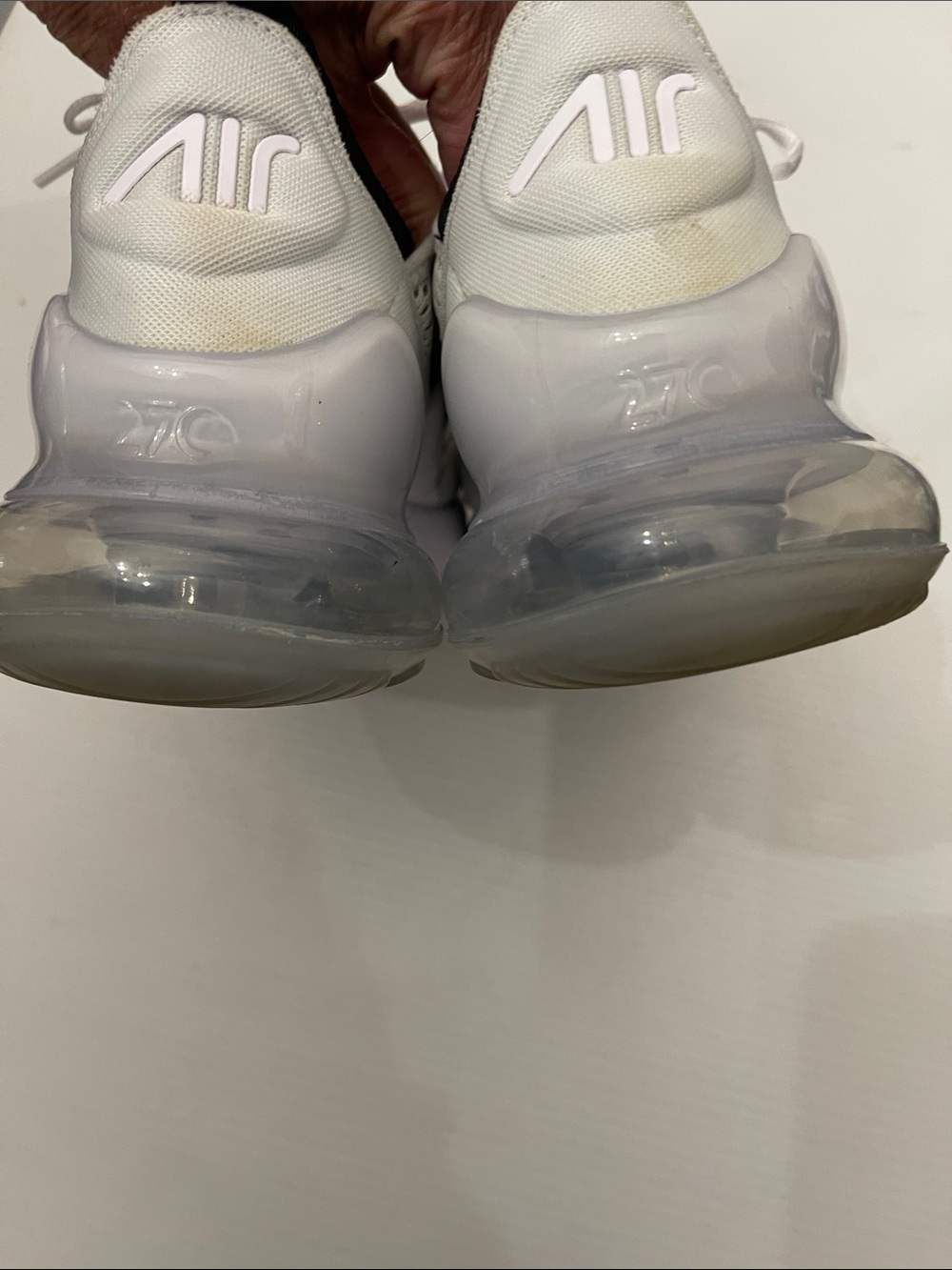 Nike Air Max 270 White/Black Athletic Running Sneakers Women’s Size 8 - Picture 11 of 14